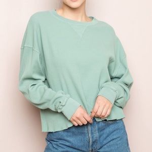 nwot brandy melville laila pastel green top rare